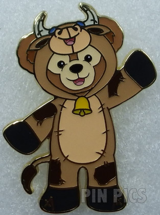 SDR - Duffy Dressed as Ox - Zodiac Costume Set 2 - Duffy and Friends - Brown Bear - Cow Bell