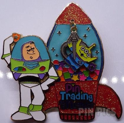 HKDL - Buzz Lightyear and Alien - Pin Trading Nights 2019 Event - Magic Access Exclusive - Toy Story - LGM - Rocketship - Dangle