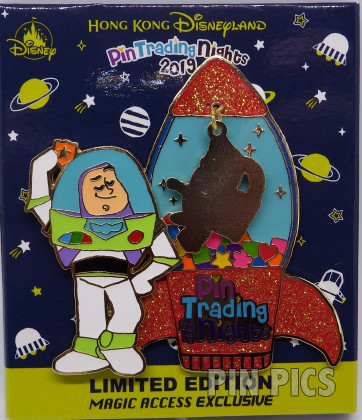 163079 - HKDL - Buzz Lightyear and Alien - Pin Trading Nights 2019 Event - Magic Access Exclusive - Toy Story - Dangle