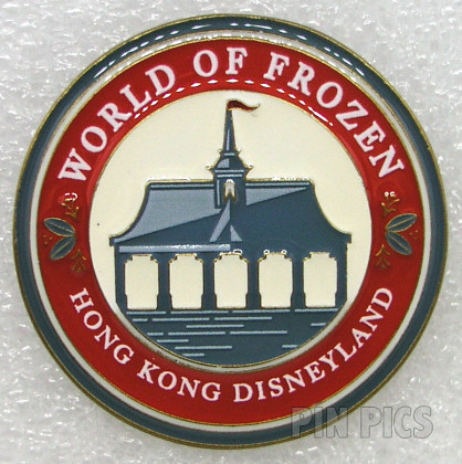 HKDL - World of Frozen - Hong Kong Disneyland - Round Logo Sign - Mystery Box