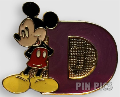 Monogram - Mickey Mouse and Letter D - Alphabet Series