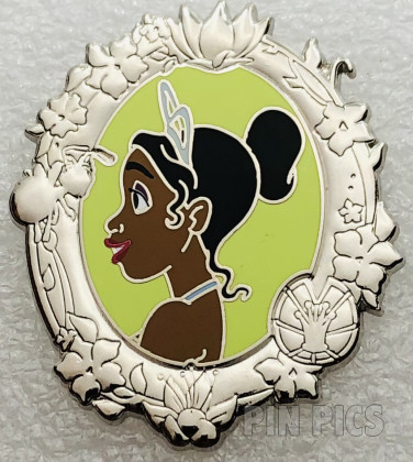 Tiana - Cameo - Side Profile - Silver Frame - Portrait - Princess and the Frog