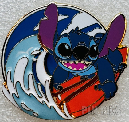 SDR - Stitch on Surfboard - Lilo and Stitch - Surfing - Pin Trading Fun Day 2022