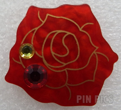Japan - Rose with Jewels - Red Plastic