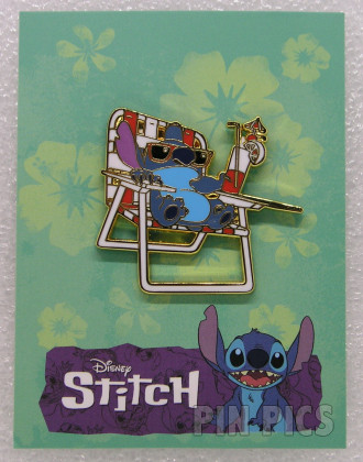 163476 - IKNOWK - Stitch Sitting on Beach Chair - Wearing Sunglasses - Cold Drink - Lilo and Stitch