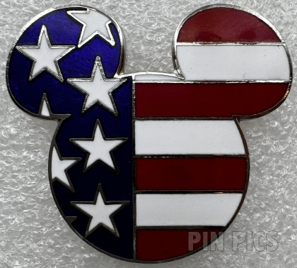 WDW - Mickey Head Icon - Epcot World Showcase - USA Flag