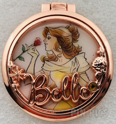 HKDL - Belle - Princess Mirror Case - Compact - Hinged - Beauty and the Beast