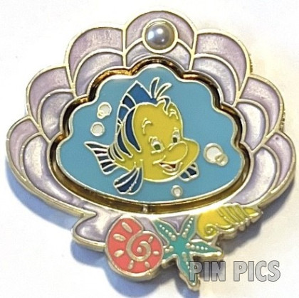 163639 - Loungefly  - Ariel Flounder Spinner Clam Pearl - The Little Mermaid - Box Lunch