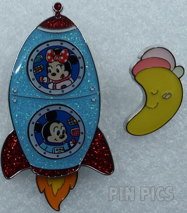 SDR - Mickey and Minnie - Space Cute Set - Yellow Moon - Spaceship