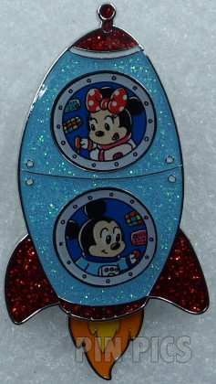 SDR - Mickey and Minnie - Space Cute - Yellow Moon - Rocket Ship