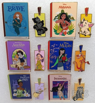 Uncas - Set, Series 2 - Princess Book and Bookmark Pairs - Mystery - Box Lunch