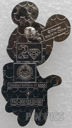 163859 - WDW - Mickey - 20th Anniversary of Pin Trading - Green 2 Diamond