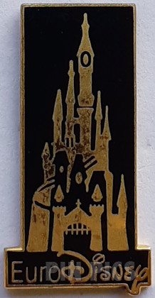 EuroDisney Gold and Black Castle Pin