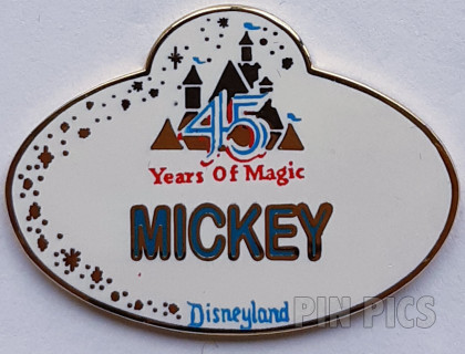 DLR - Mickey Name Tag - 45 Years of Magic - Cast Member Exclusive