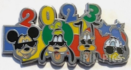 Monogram - Mickey, Goofy, Pluto and Donald - 2023 - Wearing Sunglasses