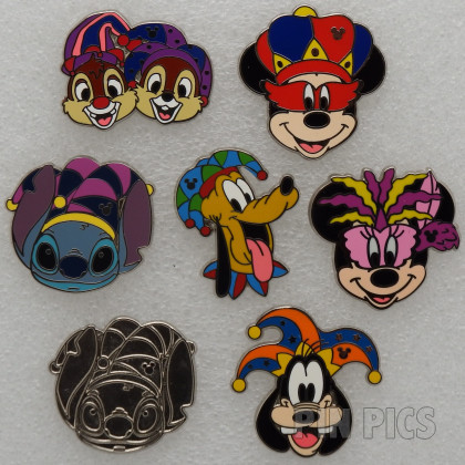 DL - Mardi Gras Characters Set - Hidden Mickey 2015