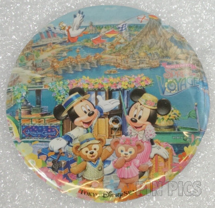 TDS - Mickey, Minnie, Duffy, ShellieMay - Spring Voyage - Button