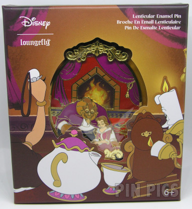 152323 - Loungefly - Belle and Beast  - Lenticular Fireplace - Jumbo - Beauty and the Beast