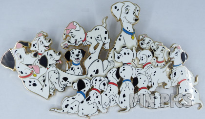 WDI - 101 Dalmatians - Pongo and Purdy with puppies
