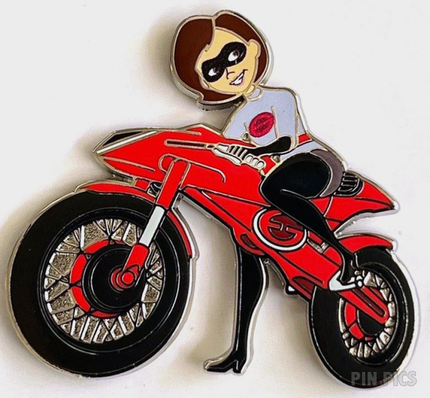 Mrs Incredible - Riding Red Motorcycle - Helen Parr - Incredibles