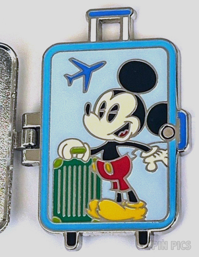 164349 - Mickey Mouse - Suitcase with Park Labels - Wheelie Luggage - Hinged