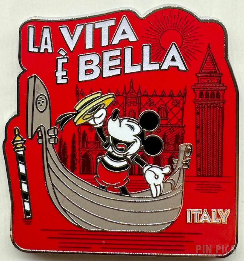 Mickey - Singing in Gondola - La Vita e Bella - Italy - World Showcase - EPCOT