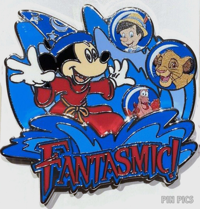 Sorcerer Mickey - Fantasmic - Pinocchio, Simba, Sebastian