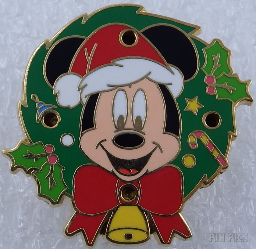 JDS - Mickey Mouse - Santa - Christmas Wreath - Light Up