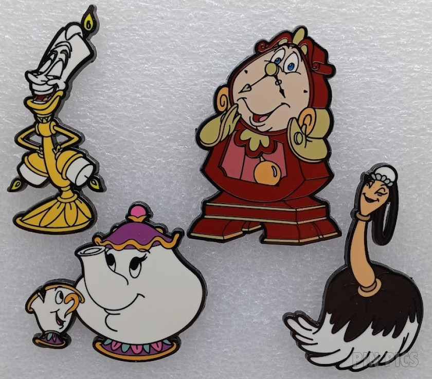 Loungefly - Lumiere, Cogsworth, Mrs Potts, Chip, Fifi - Beauty and the Beast
