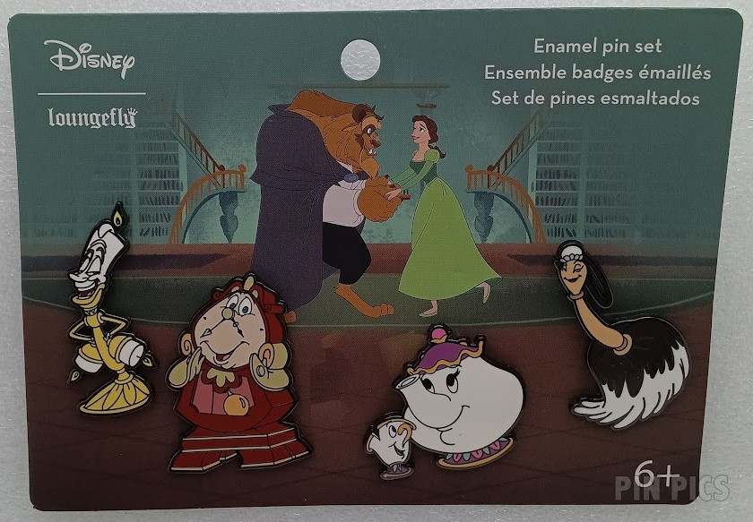 164426 - Loungefly - Lumiere, Cogsworth, Mrs Potts, Chip, Fifi - Beauty and the Beast
