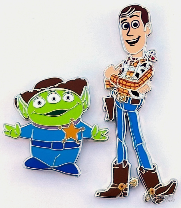 Woody and LGM Set - Alien Wearing Woody's Hat and Badge - Toy Story