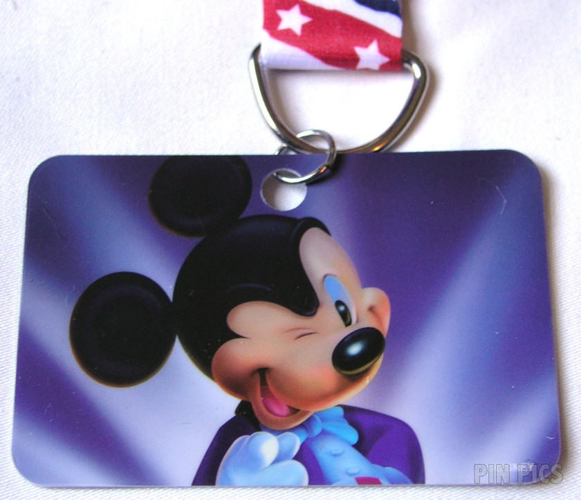 164483 - Mickey - Lanyard and Card - Americana Deluxe Starter - 4th of July