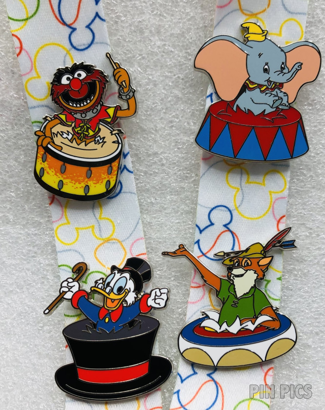 164531 - Animal, Dumbo, Scrooge McDuck and Robin Hood - Pin Trading Starter - Set