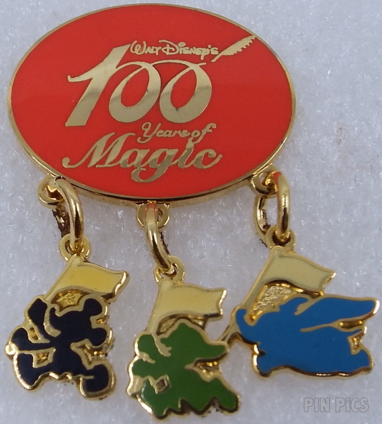 M&P - Mickey Mouse, Dopey & Dumbo - Banner/Flag Dangle - 100 Years of Magic