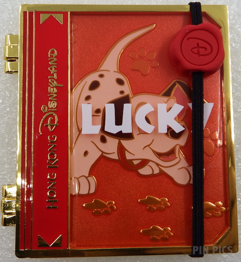 HKDL - Lucky - 101 Dalmatians - Book with Seal - Hinged