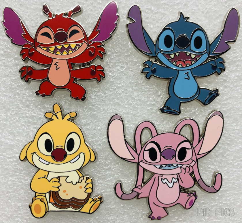Leroy, Stitch, Reuben and Angel - Pin Trading Starter Set - Lilo and Stitch The Series