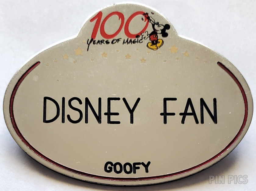 Goofy - Disney Fan Name Badge - Travel Agent - 100 Years of Magic