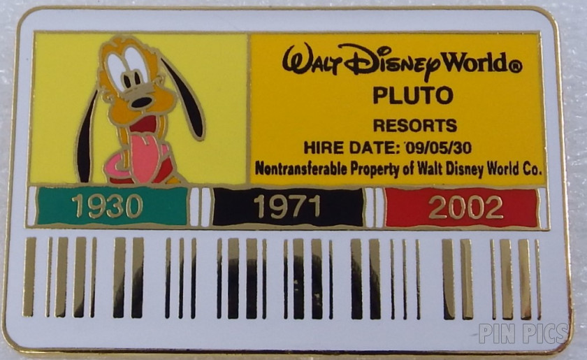 WDW - Pluto - Cast ID Badge/Card - Cast
