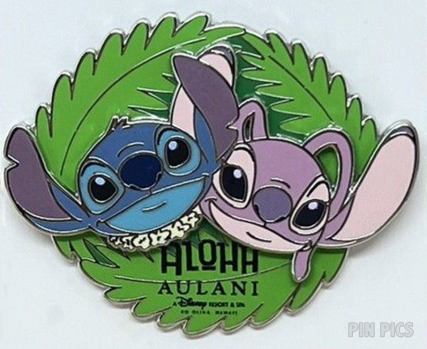Aulani - Stitch and Angel - Aloha - Wreath - Lilo and Stitch