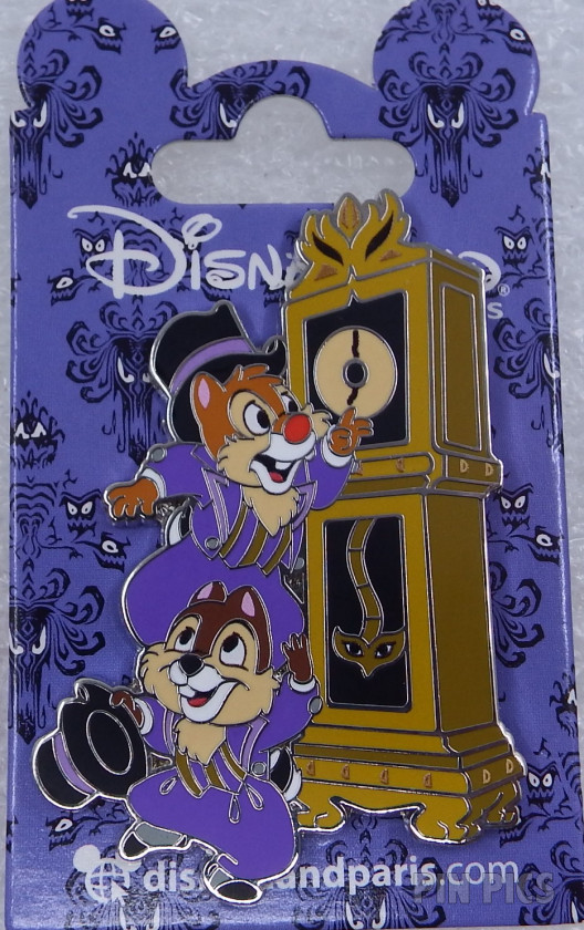 164751 - DLP - Chip and Dale - Phantom Manor - Haunted Mansion - Grandfather Clock