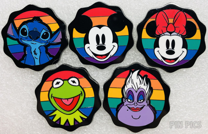 Stitch, Mickey, Minnie, Kermit, Ursula - Rainbow - Booster