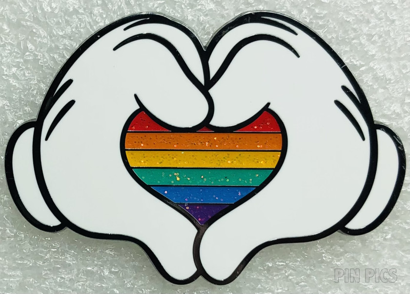 Mickey - Hands - Heart - Rainbow - Glitter