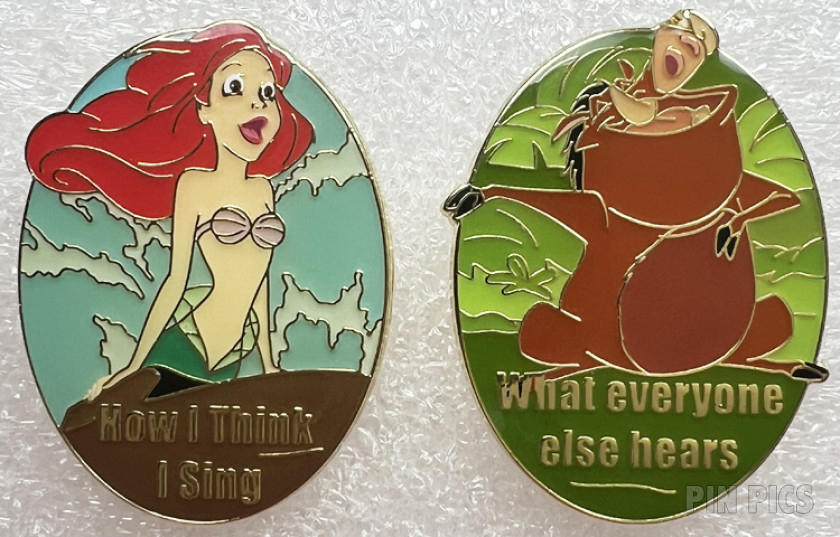 Ariel and Pumbaa Meme Set - How I Think I Sing - What Everyone Else Hears - Little Mermaid - Lion King