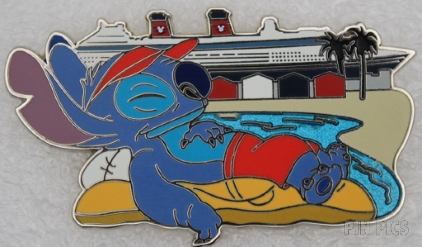 DCL - Stitch - Lounging on Float - Castaway Cay - Cruise Ship - Lilo and Stitch