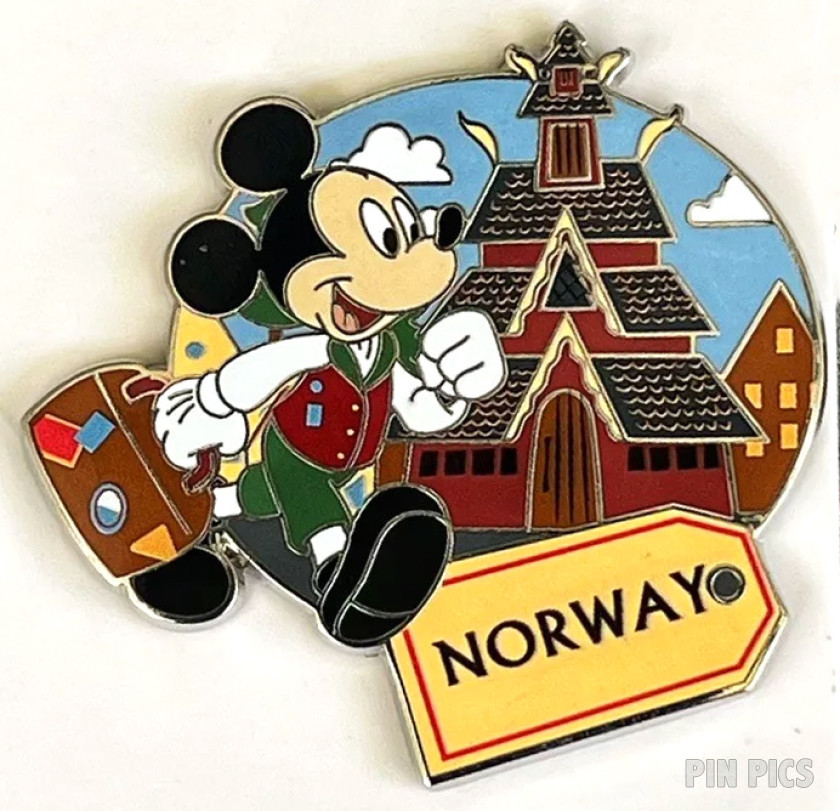 WDW - Mickey Carrying Luggage - Norway - EPCOT World Showcase - Stave Church