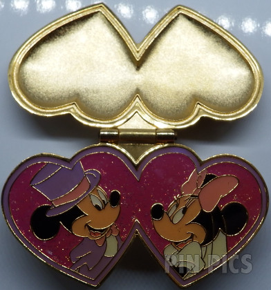 DLR - Two Hearts (Mickey & Minnie) Jeweled/Hinged