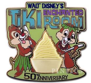 DLR - Walt Disney’s Enchanted Tiki Room 50th Anniversary Event - Chip & Dale Enjoy a Pineapple Treat (Artist Proof)