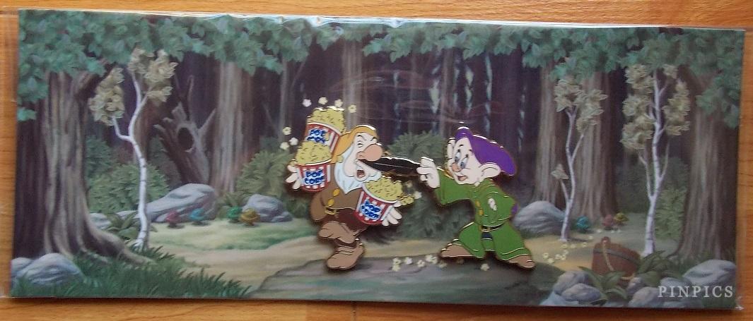 WDI - Seven Dwarfs New Fantasyland Construction Fence - Dopey and Sneezy with Popcorn