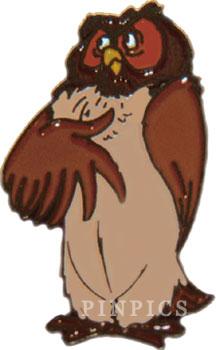 Owl with Wing on Chest from Winnie the Pooh Series (Black Metal)