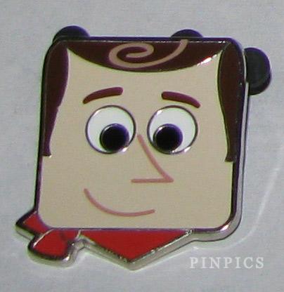 DS - Disney/Pixar Character Squares Pin Set - Woody ONLY